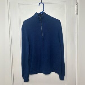 Banana Republic Men's Navy Zip-Up Sweater